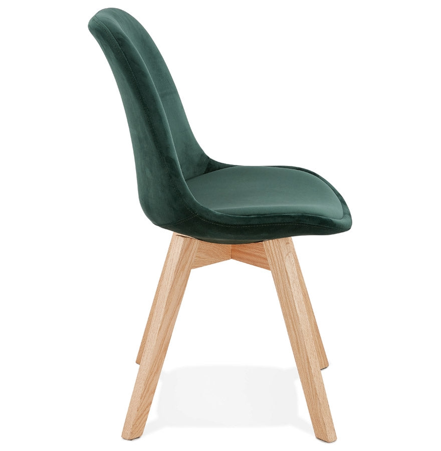 Verdevo | Luxe groene fauteuil – natuurlijk hout – stijlvol design