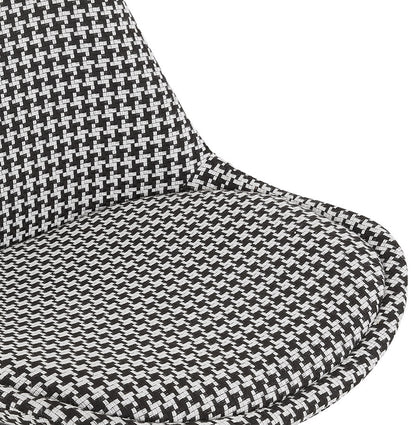 Piedra | Luxe fauteuil in pied-de-poule print – natuurlijk hout – stijlvol en comfortabel-OfficeKing