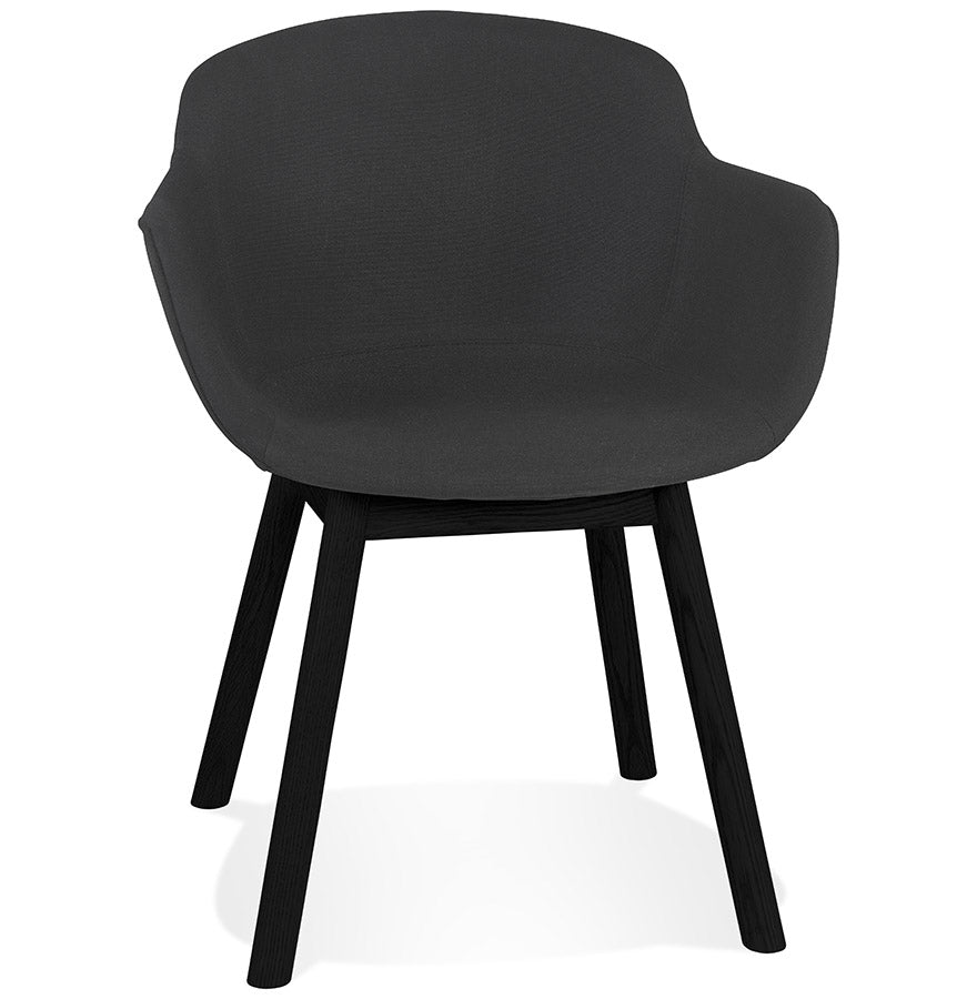 Luxevo | Armchair with Black Fabric – Elegant Design & Comfort