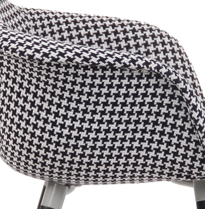 Luxevo | Stijlvolle designstoel met armleuningen - Pied-de-Poule print-OfficeKing