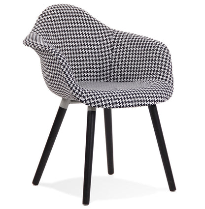 Luxevo | Stijlvolle designstoel met armleuningen - Pied-de-Poule print-OfficeKing