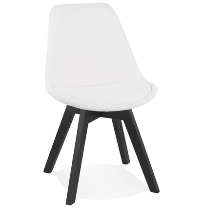 Alurelle | Luxe badstof stoel met zwarte poten-OfficeKing