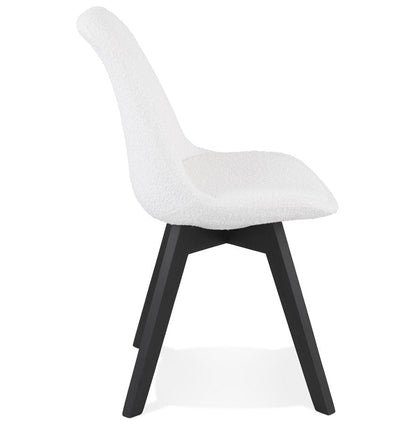 Alurelle | Luxe badstof stoel met zwarte poten-OfficeKing