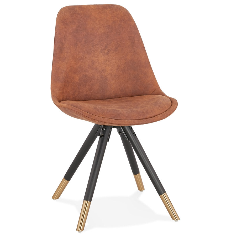 Mirelle | Luxe fauteuil in bruin microvezel – elegant en stijlvol