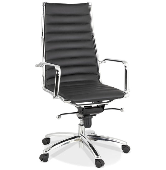 Veroza | Luxe bureaustoel in zwart kunstleer - ergonomisch comfort-OfficeKing