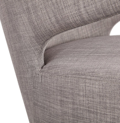 Odiluxe | Luxe lounge stoel met grijze stof en zwarte houten poten-OfficeKing