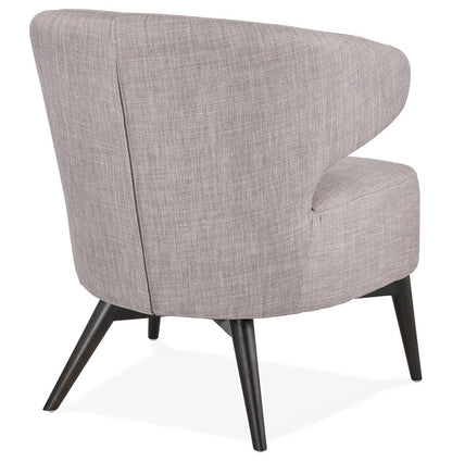 Odiluxe | Luxe lounge stoel met grijze stof en zwarte houten poten-OfficeKing