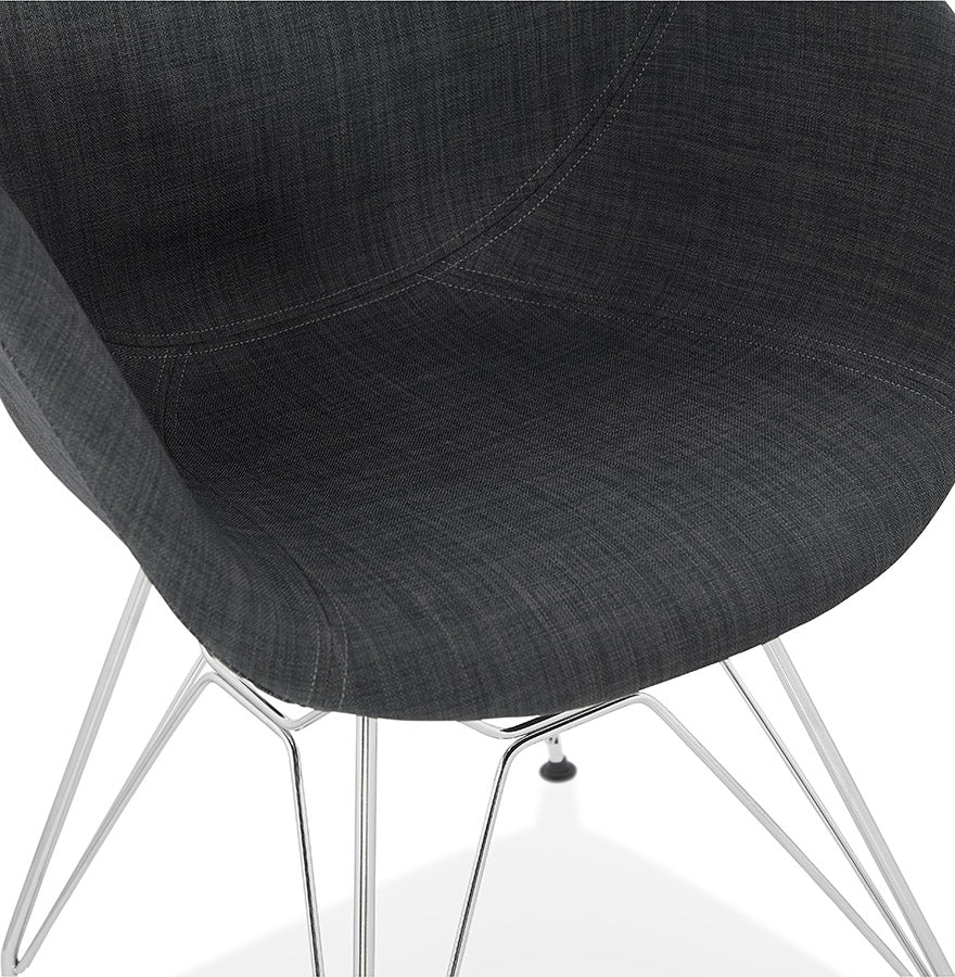 Orisca | Luxe Origami Stoel - Donkergrijs met Elegante Witte Voeten-OfficeKing