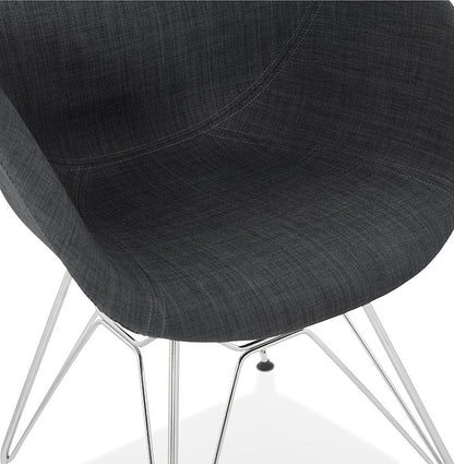 Orisca | Luxe Origami Stoel - Donkergrijs met Elegante Witte Voeten-OfficeKing