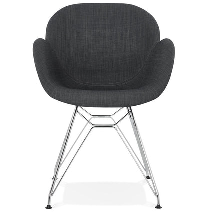 Orisca | Luxe Origami Stoel - Donkergrijs met Elegante Witte Voeten-OfficeKing