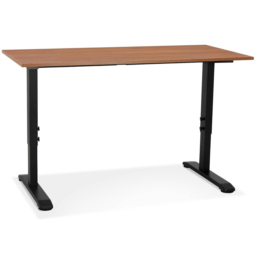 Nobelle | Verstelbaar bureau in notenhout – stijlvol en functioneel-OfficeKing