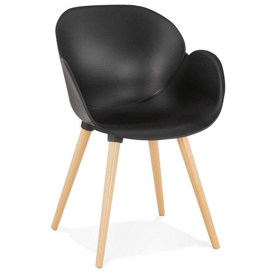Nordara | Scandinavische stoel met luxe uitstraling en houten poten