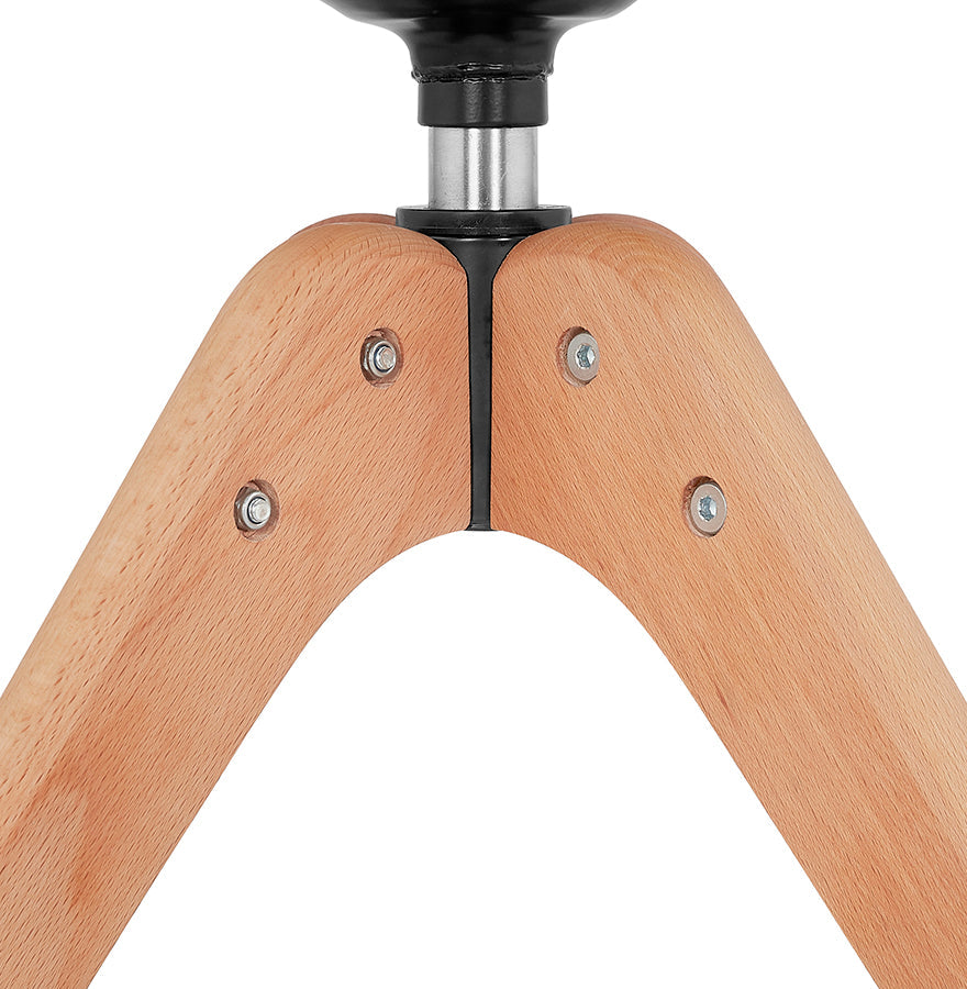 Nobelle | Luxe armstoel in donkergrijs – natuurlijk hout