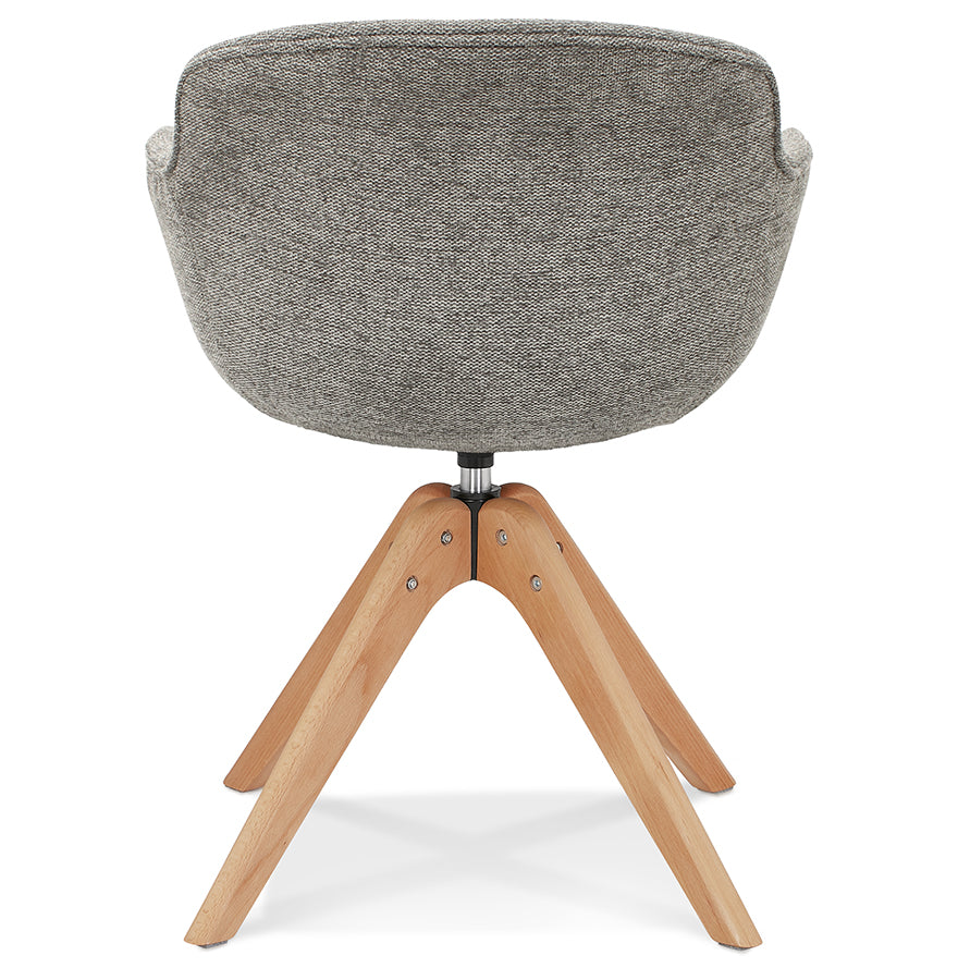 Nobelle | Luxe armstoel in donkergrijs – natuurlijk hout
