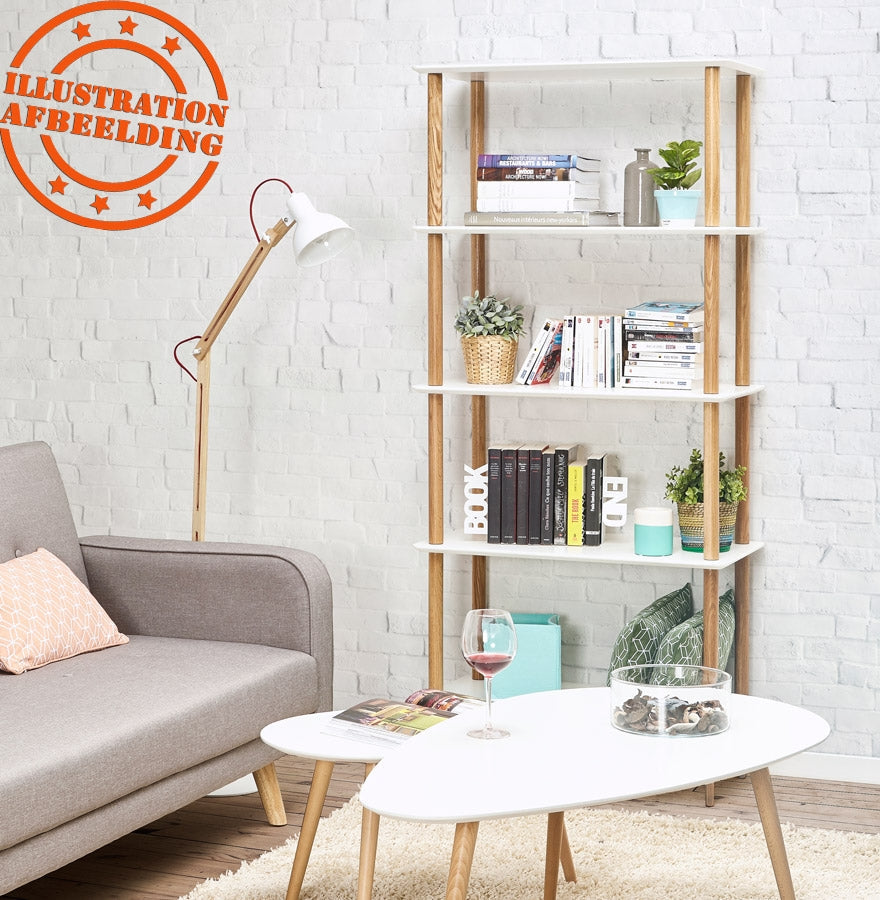 Lunara | Elegante houten wandrek – natuurlijke afwerking-OfficeKing
