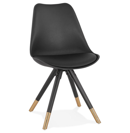 Nobelle | Luxe zwarte stoel met gouden poten-OfficeKing