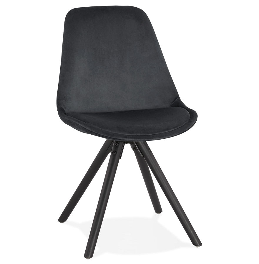 Veloria | Vintage fauteuil in zwart fluweel – elegant en tijdloos