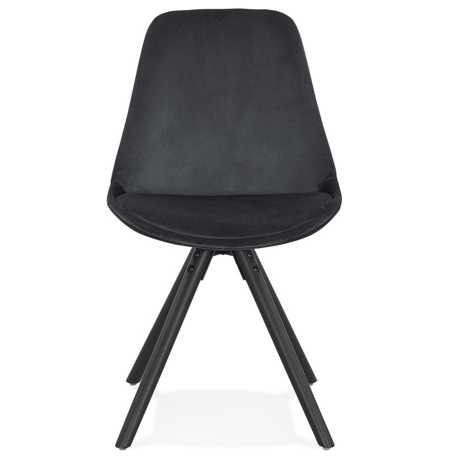 Veloria | Vintage fauteuil in zwart fluweel – elegant en tijdloos