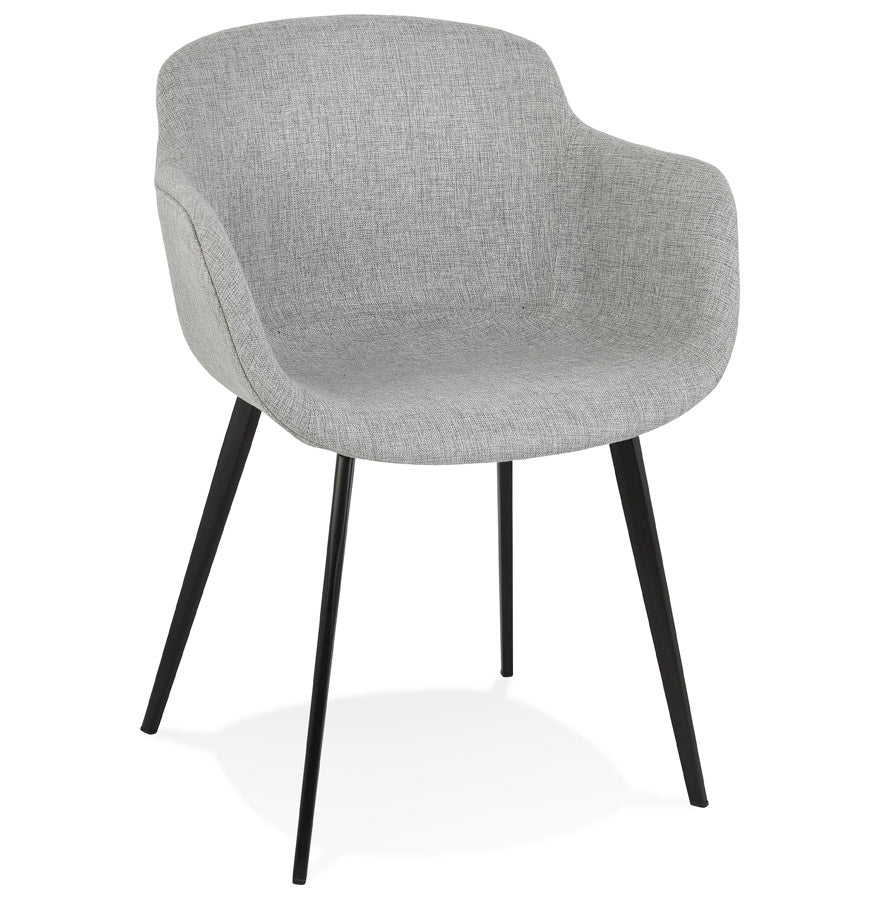 Lunara | Luxe lichtgrijze stoel met armleuningen - comfort en stijl