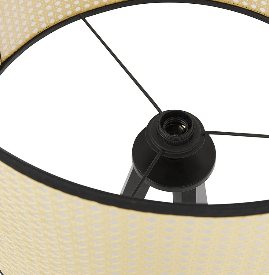 Ritano | Driepoot Vloerlamp met Rotan – Elegant en Modern Design