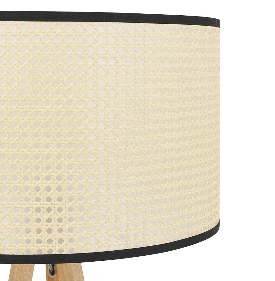 Lumira | Driepoot Vloerlamp met Rotan – Elegant en Natuurlijk Design