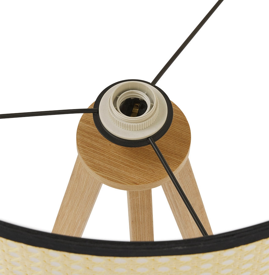 Lumira | Driepoot Vloerlamp met Rotan – Elegant en Natuurlijk Design