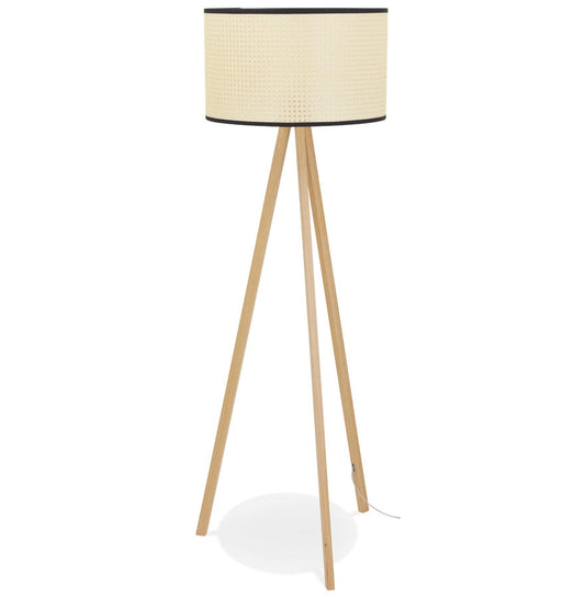 Lumira | Driepoot Vloerlamp met Rotan – Elegant en Natuurlijk Design-OfficeKing