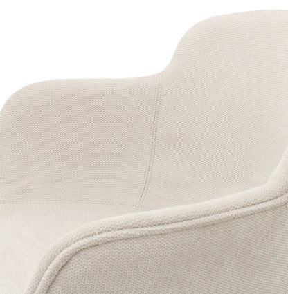 Rosetti | Luxe fauteuil met armleuningen - elegant beige met zwarte poten-OfficeKing