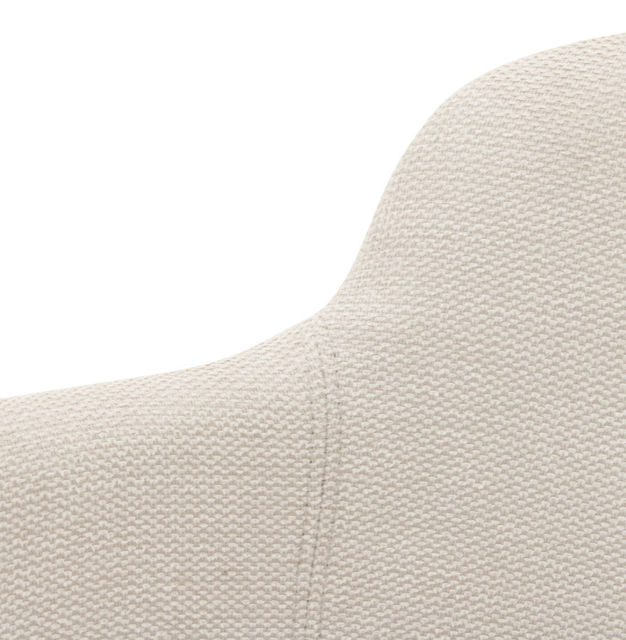 Rosetti | Luxe fauteuil met armleuningen - elegant beige met zwarte poten
