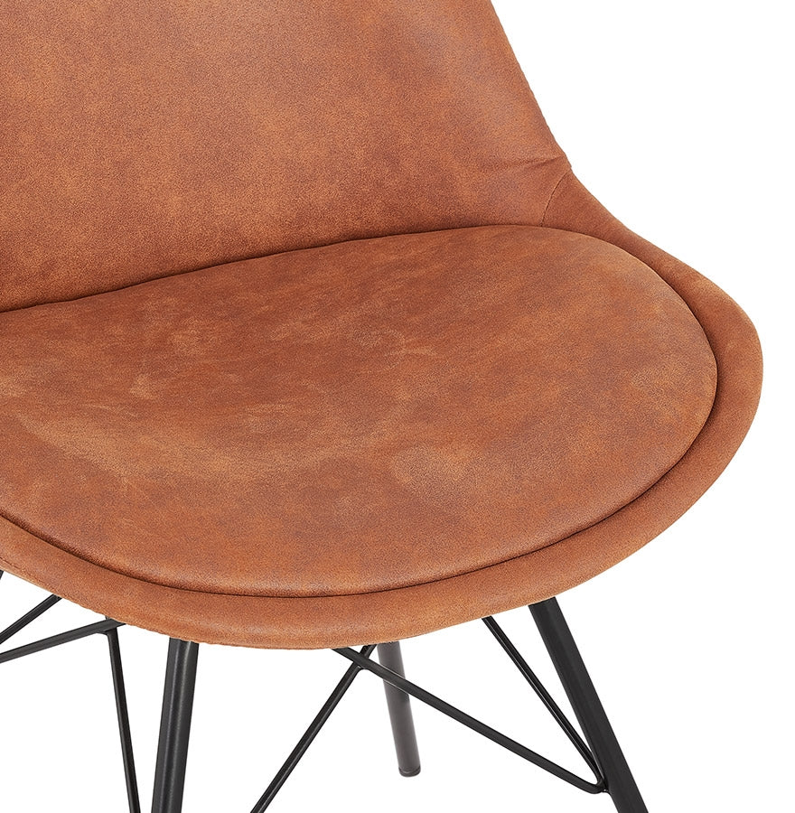 Bravura | Luxe microvezel fauteuil met zwarte metalen poten