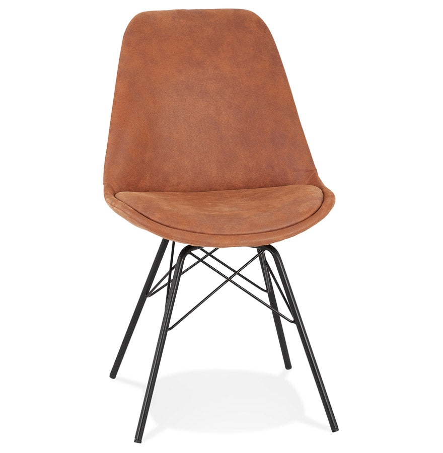 Bravura | Luxe microvezel fauteuil met zwarte metalen poten