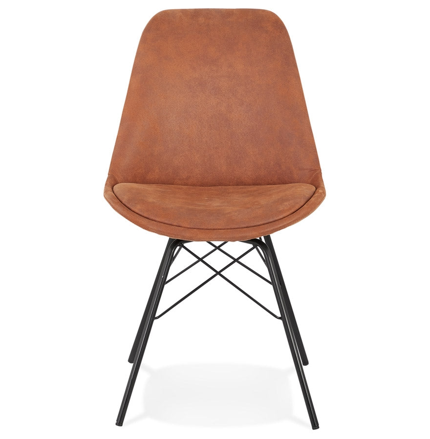 Bravura | Luxe microvezel fauteuil met zwarte metalen poten