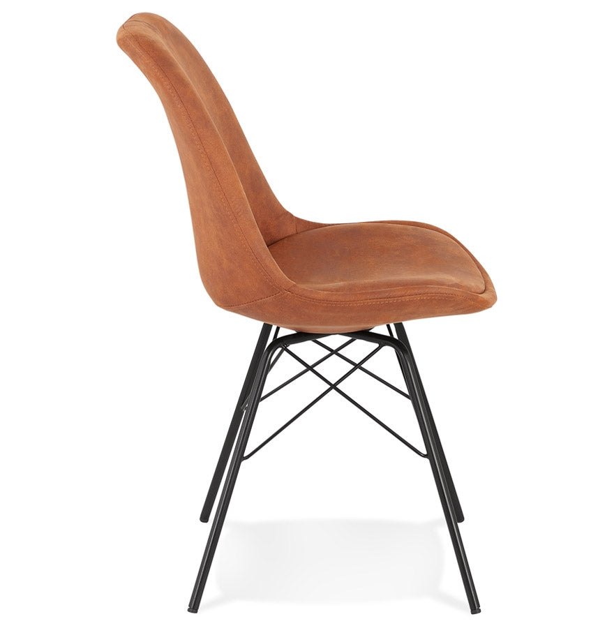 Bravura | Luxe microvezel fauteuil met zwarte metalen poten