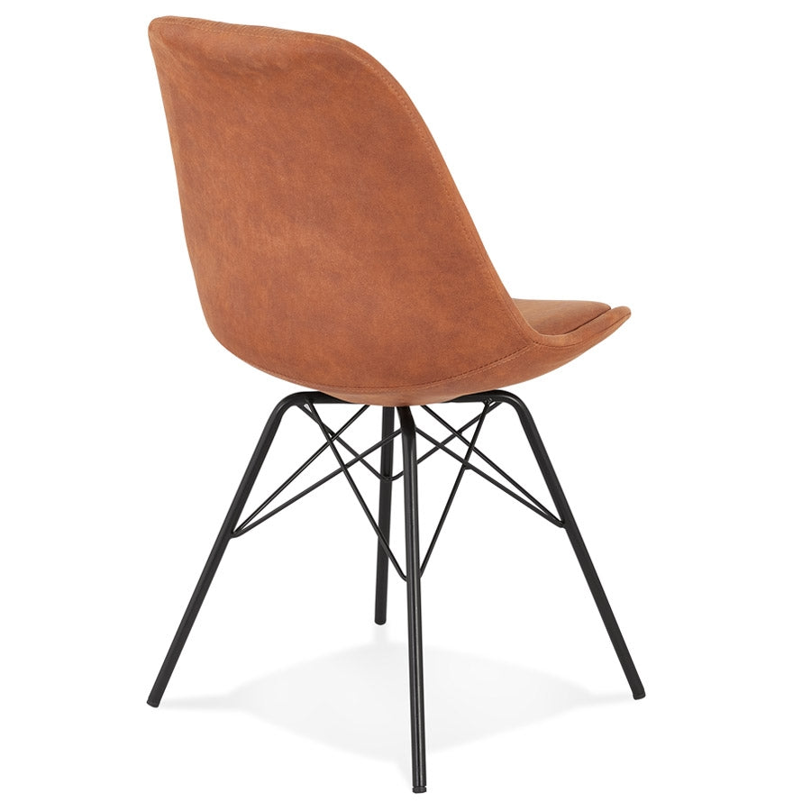 Bravura | Luxe microvezel fauteuil met zwarte metalen poten