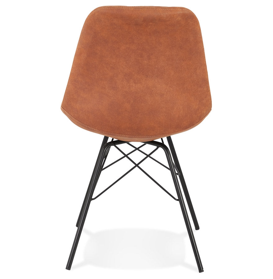 Bravura | Luxe microvezel fauteuil met zwarte metalen poten