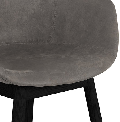 Ruvara | Luxe fauteuil met armleuningen – donkergrijs microvezel-OfficeKing