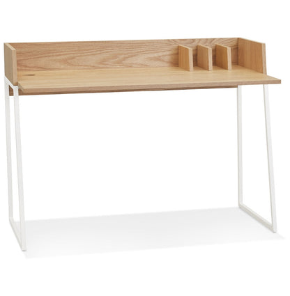 Salmoné | Elegante Designbureau in natuurlijk hout en wit metaal-OfficeKing