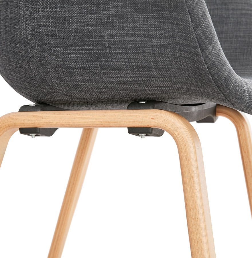 Nordica | Luxe fauteuil met armleuningen – Scandinavisch design – grijs stof-OfficeKing