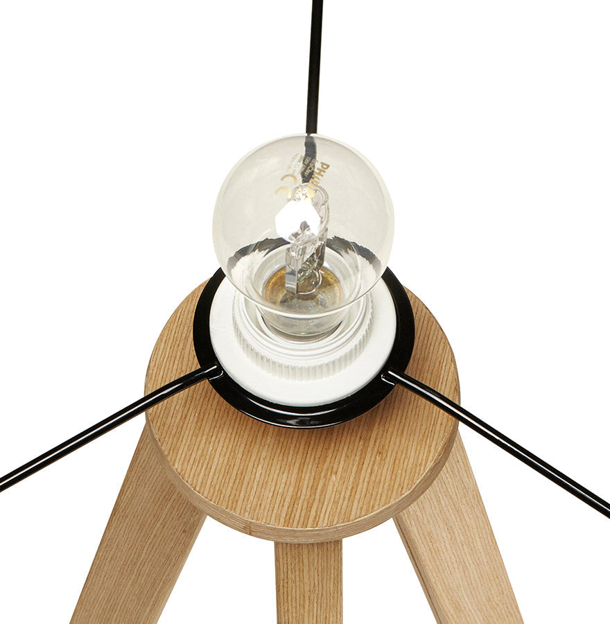 Lunara | Elegante vloerlamp met grijze kap en natuurlijke poten