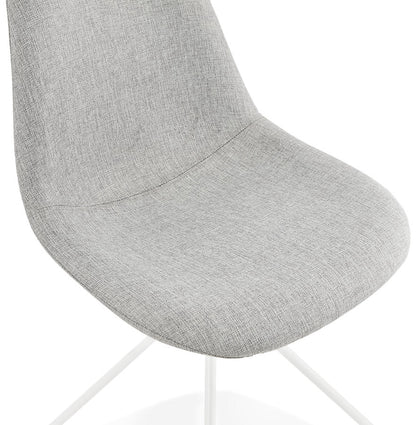 Veloria | Luxe designstoel in grijs stof – elegant en stijlvol-OfficeKing