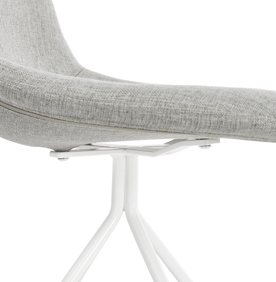 Veloria | Luxe designstoel in grijs stof – elegant en stijlvol-OfficeKing