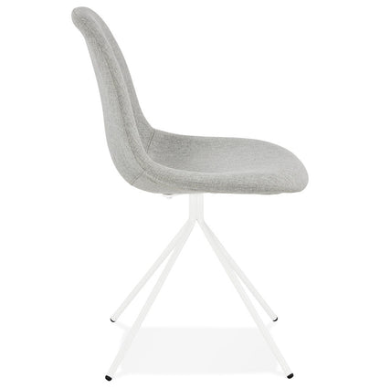 Veloria | Luxe designstoel in grijs stof – elegant en stijlvol-OfficeKing