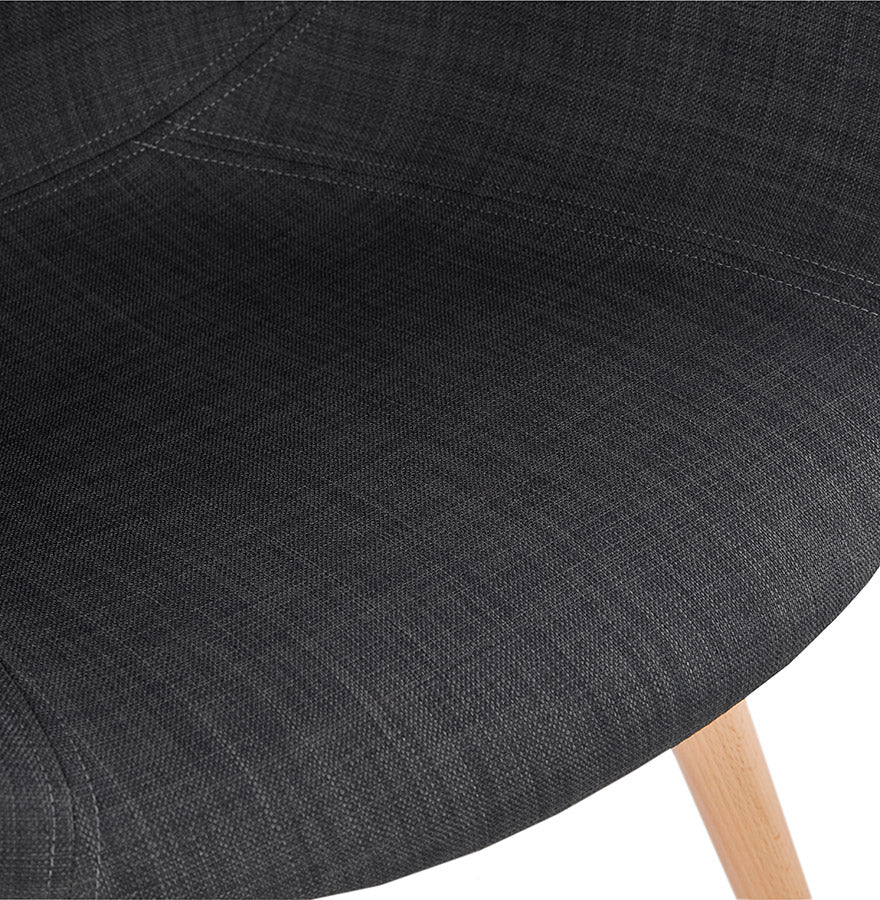 Nordika | Scandinavisch design stoel – luxe donkergrijs stof-OfficeKing