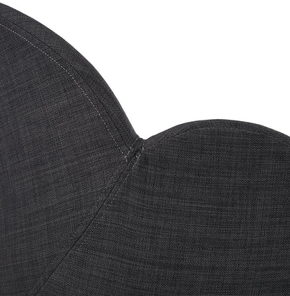Nordika | Scandinavisch design stoel – luxe donkergrijs stof-OfficeKing