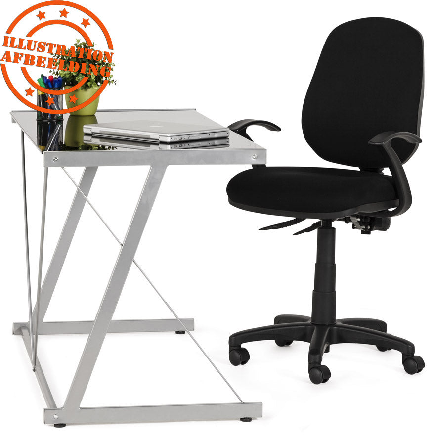 Nobelle | Elegante bureaustoel in luxe zwart stof – ultiem comfort