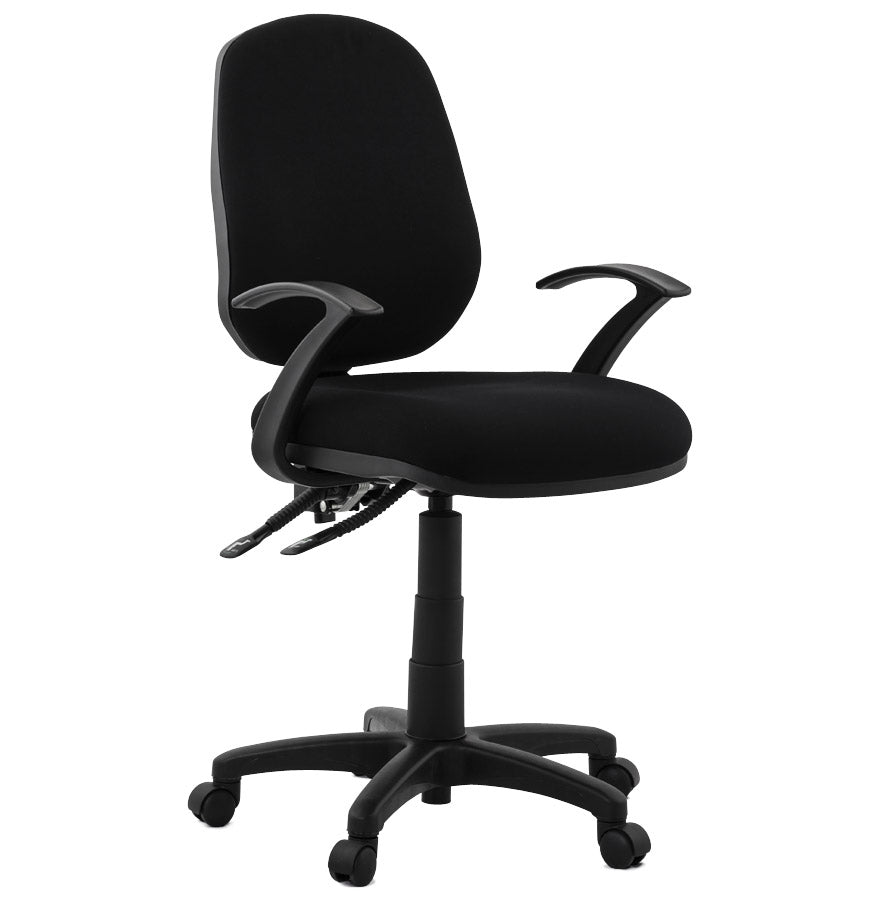 Nobelle | Elegante bureaustoel in luxe zwart stof – ultiem comfort