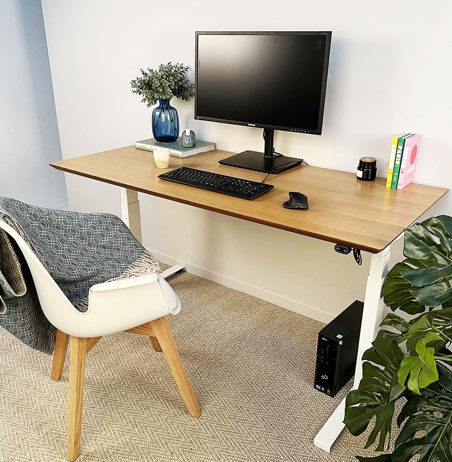 Natura | Luxe Elektrisch Zit/Sta-Bureau – Natuurlijke Houtafwerking – 150x70 cm