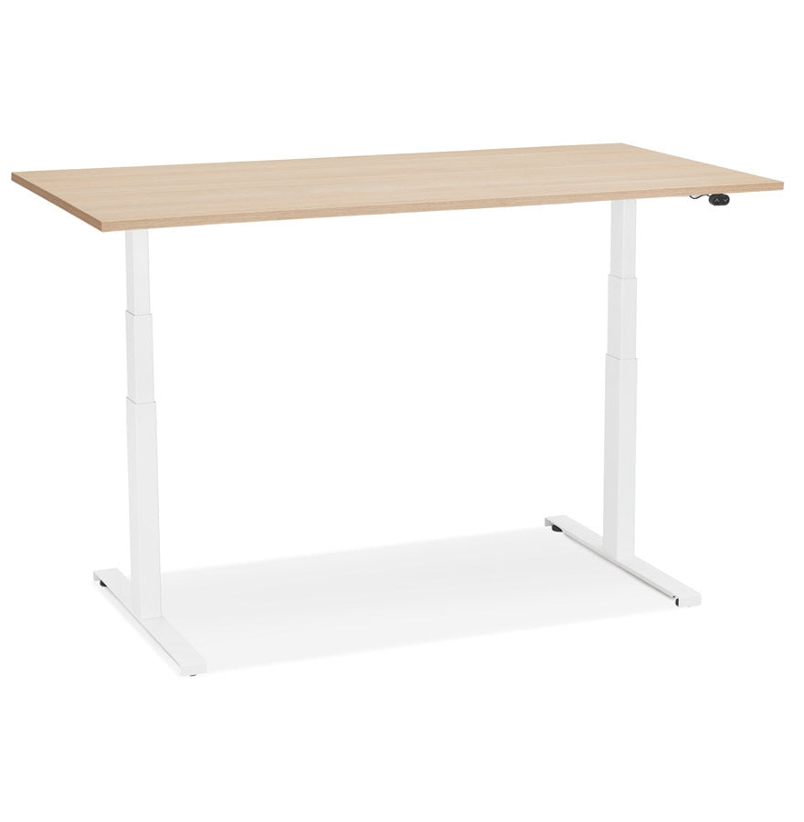 Tronique | Elektrisch Zit/Sta Bureau – Natuurlijke Houtlook – 140x70 cm-OfficeKing