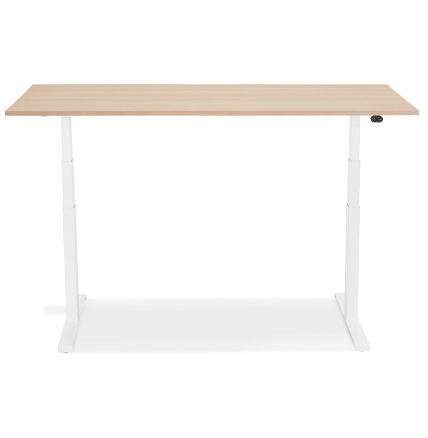 Tronique | Elektrisch Zit/Sta Bureau – Natuurlijke Houtlook – 140x70 cm-OfficeKing