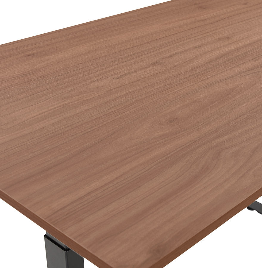 Tronika | Luxe elektrische zit-sta bureau – notenhout afwerking – 140x70 cm-OfficeKing